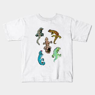 Endangered Species Gecko Medley Kids T-Shirt